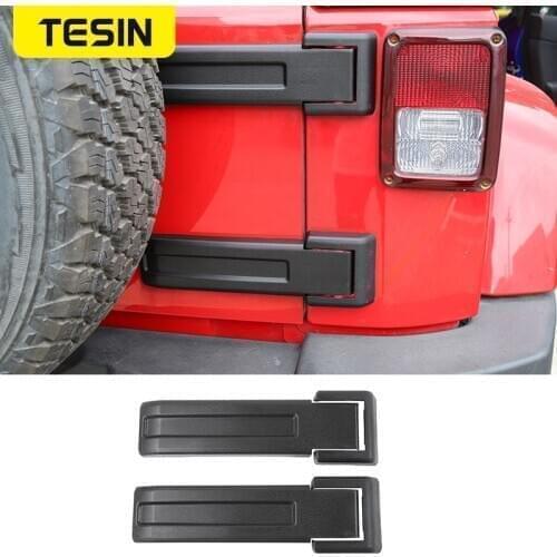 Car Spare Tire Tailgate Door Hinge Cover Trims for Jeep Wrangler JK 2007-2017 ABS Brand New High QualityCar Exterior Accessories