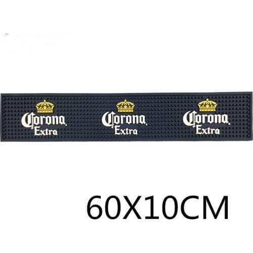 Corona Black/White PVC Rubber Bar Mats Hot Sale universal counter pad plastic rubber table mat pads
