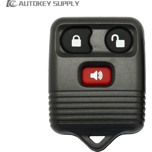 For Ford 3 Buttons Remote Car Key Fob Shell Black AutokeySupply AKFDS211