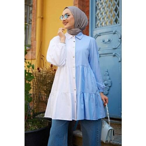 Double Color Tunic Plaid Shirts Ladies Blouses Long Sleeve Ladies Checked Tops Loose Women Outerwear Casual Wear Spring Autumn