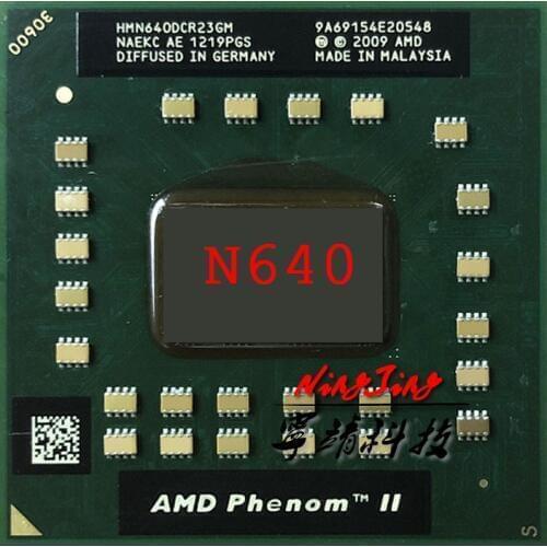 AMD Phenom II Dual-Core Mobile N640 2.9 GHz Dual-Core Dual-Thread CPU Processor HMN640DCR23GM Socket S1