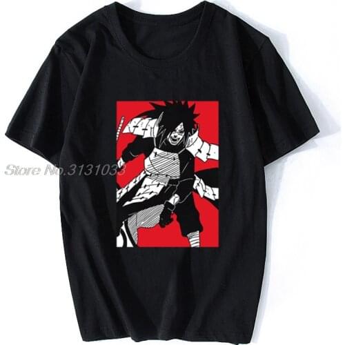 Uchiha Madara T-Shirt New Fashion Cool Casual T Shirt Summer Short Sleeve Cotton Tees Tops Harajuku Streetwear