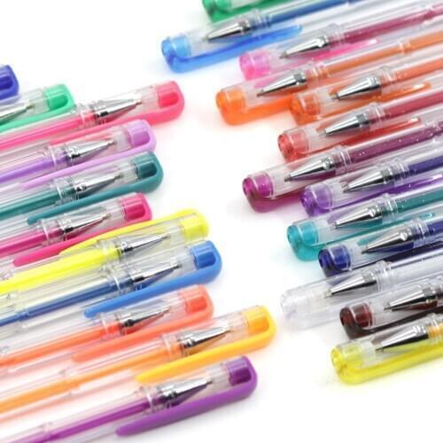 100 Colors Gel Pens Colorful Glitter Pen Art Highlighter Pens For Diarys Drawing Doodling Kid Gifts School Stationery Supplies