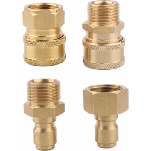 Brass High Pressure 3/8" To 1/2" Thread Car Washer Quick Connector Adapter Water Gun Couplers Couplings For Garden Irrigation