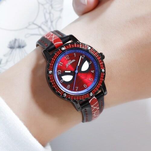 MARVEL Avengers Spider-men Hero Dream Child Cool Disney Cartoon Wrist Watch Boy Waterproof Quartz Students Men Clock
