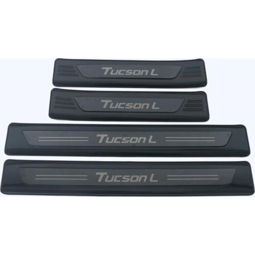 Stainless Steel Inner Outer Door Sill Scuff Plate Guard Sills Protector Trim For Hyundai Tucson L 2020 2021