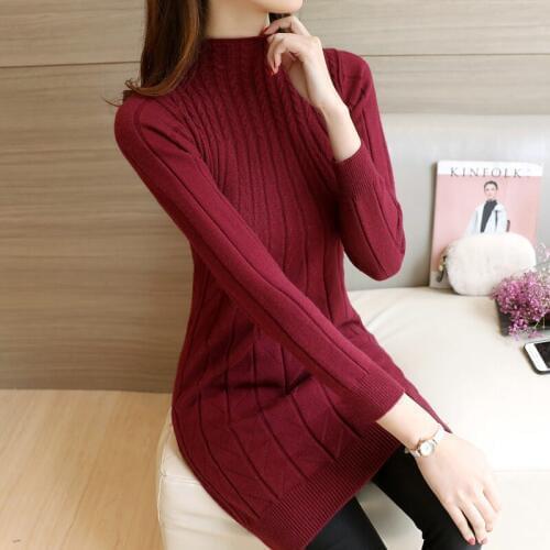 OHCLOTHING 2017 new winter half Korean womens sweaters in the long sleeved turtleneck sweater slim sleeve head base