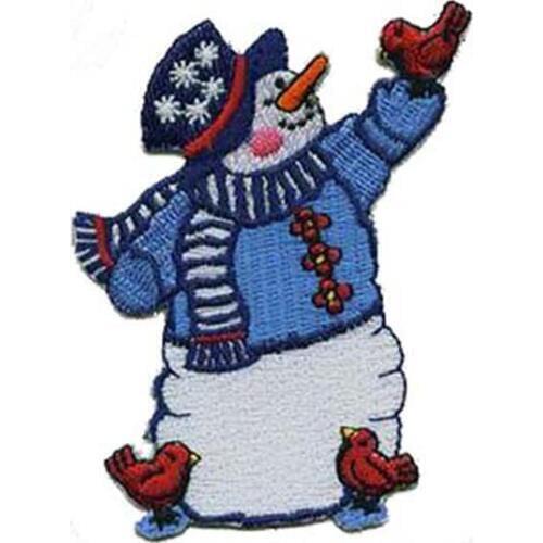 Custom Snowman Patches For Clothes Made of Twill with Flat Broder and Iron On Backing Customized MOQ50pcs free shipping by Post