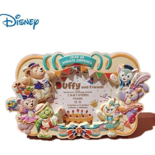 Disney Genuine Duffy Bear Kawaii Photo Frame Room Decor Stellalou Cute Cartoon Anime Figures Model Photoframe Ornaments Gifts