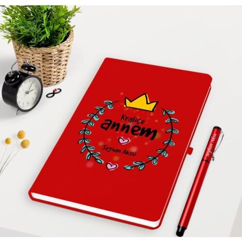 Personalized Queen Mom Red Notebook Pen Set