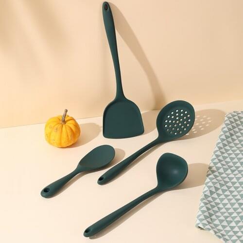 Silicone spatula for non-stick cookware, heat-resistant household cooking spatula, spatula, kitchenware set, spoon