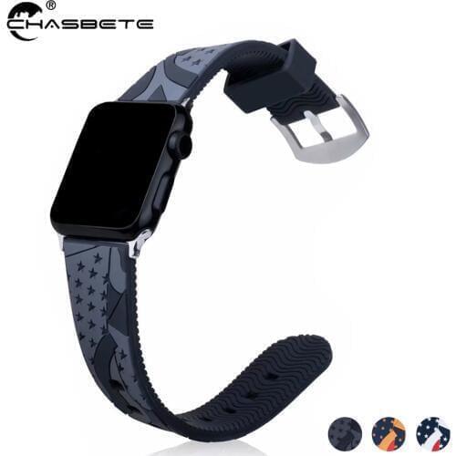 Silicone Rubber Watchband for iWatch Apple Watch / Sport / Edittion 38mm 42mm Strap Band Loop Belt Bracelet Men Women + Tool