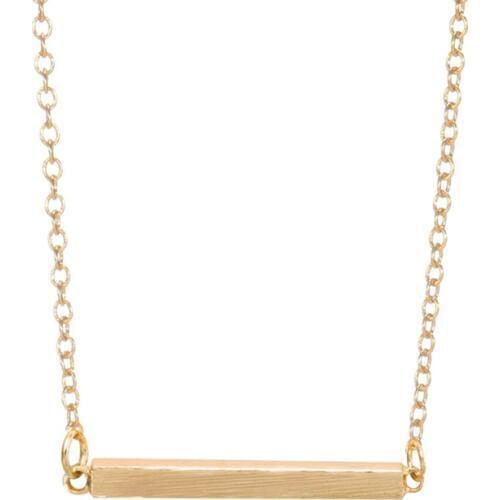 Yiustar 2017 New Style Necklace Best Friend Cute Brushed Square Bar Necklaces & Pendants Simple Bar Necklace Jewelry XL010