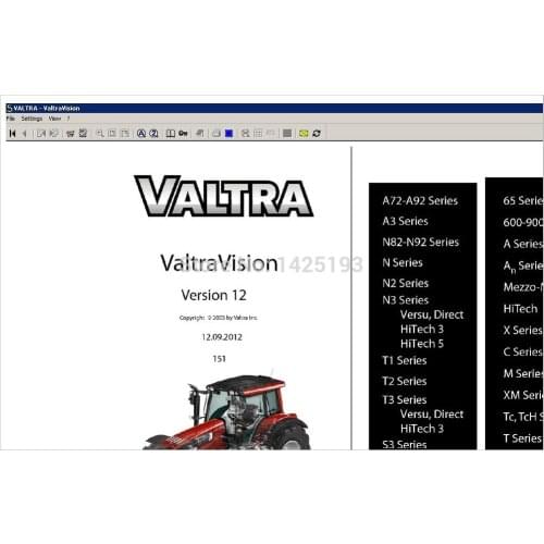 Valtra Vision Lexcom spare parts catalog 2013