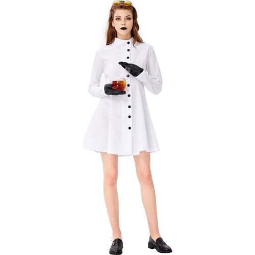 S-L Halloween Costumes Crazy Girl Scientist Clothes For Women Adult Costume Anime Cosplay
