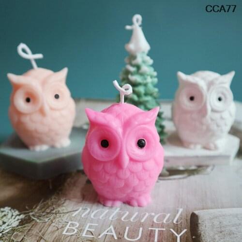 1pc Owl Candle Silicone Mold for Candle Making DIY Handmade Molds Plaster Wax Mould