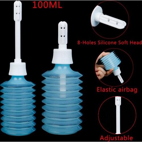 100ML 8Holes Disposable Vaginal Anal Douche Retractable Wash Cleaning Anus Clean