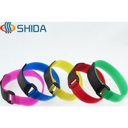 2*30cm 50pcs/lot model straps wire with battery stick buckle belt bundle tie hook&loop