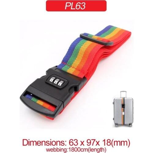3 Digit Password Lock Travel Luggage Belt Trolley Case Cross Straps Suitcase Bundled Belt Length 180cm