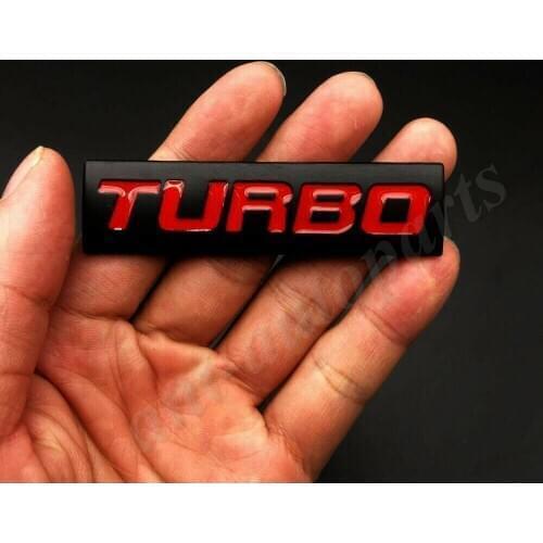 3D Metal Black Turbo T 2.0 2.5 3.0 Car Trunk Rear Emblem Badge Decal Sticker