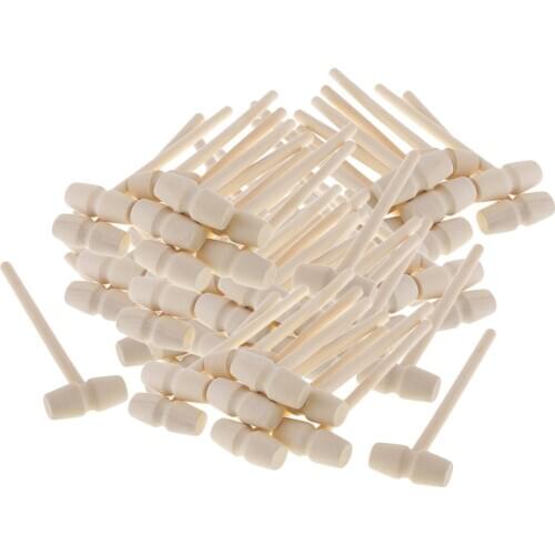 80x Mini Wooden Mallet Leather Crafts FOR Carving Stamping Hammer Hand Tools DIY