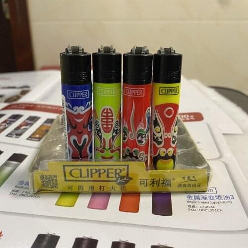 CLIPPER Butane Wheel Lighter Creative Personality Interesting Pattern Inflatable Lighter Cigarette Accessories Collection Gift