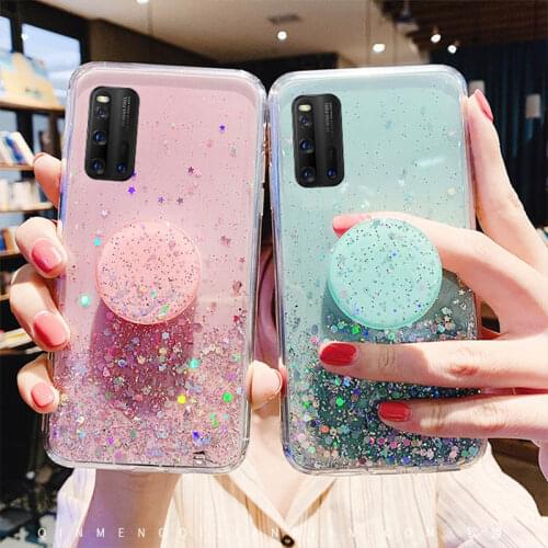 Glitter Bling Case Voor Oppo Realme C11 C12 C15 C2 X50 5 6 Reno 2Z 3 4 Pro Case Houder OPPO A9 A53 2020 A92S A91 A31 A52 A57 A1k