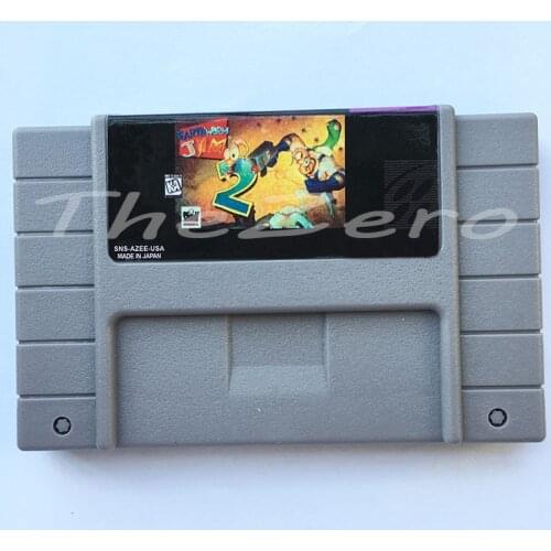 Earthworm Jim 2 USA Version for 16 bit Game Card Cartridge Card for NTSC Game Player