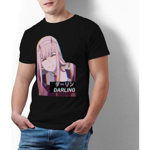Zero Two Tshirt Cute 100 Cotton Short Sleeve T Shirt Print Classic Tee Shirt Men Oversized