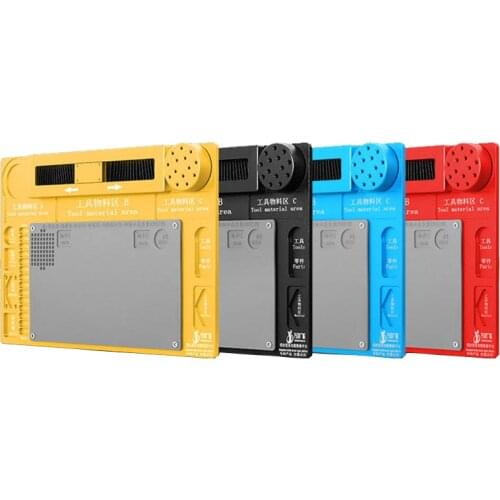 Aluminum Alloy Pad Microscope Fixed Base Soldering Mat With Slide Base and Screwdriver Holder for PCB Motherboard Repair