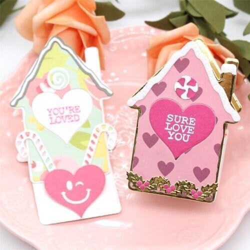 KSCRAFT Gingerbread House Shaker Metal Cutting Dies Stencils for DIY Scrapbooking Decorative Embossing DIY Paper Cards