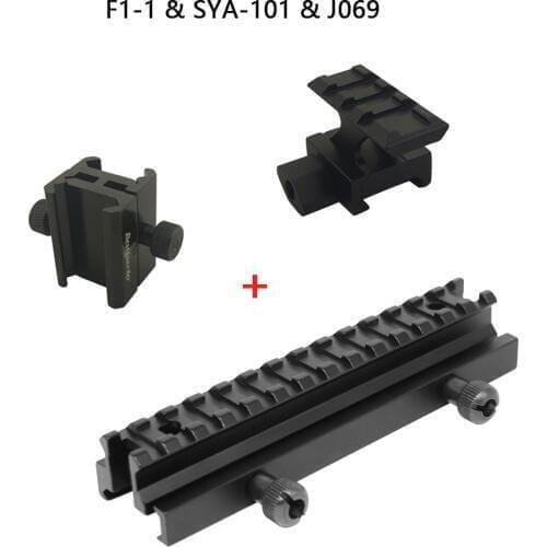 Rifle Bipod Rail Mount Riser Base Long Weaver Picatinny Rail Rifle Scope Mounts Adapter HuntingTactical Grip caza accesorios