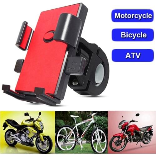 New Bicycle Phone Holder Outdoor Motorcycle Bike Mobile Phone CellPhone Navigation Holder handlebar Mount Clip Bracket for 6.5