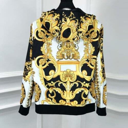 Coat Runway Fashion Women/Men Autumn Winter Yellow Flower Print Casual Holiday Party Plus Size Jacket Streetwear