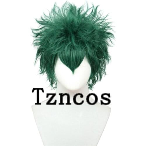 Tzncos Deku Wig My Boku no Hero Academia Midoriya Izuku Wig Green Short Green Hair