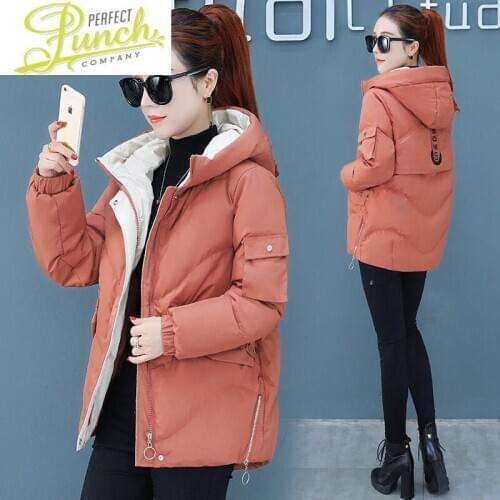 Parkas Winter Jacket Woman Women Hooded Bubble Coat Female 2021 Womens Down Cotton Jackets Short Clothes Femme Veste LXR1217