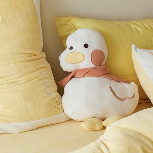 Подушка Bedhead Pillow Decoration Toys Cute INS Duckling Small Dinosaur Sofa Comfortable Children Coax Sleeping Doll Home Decor