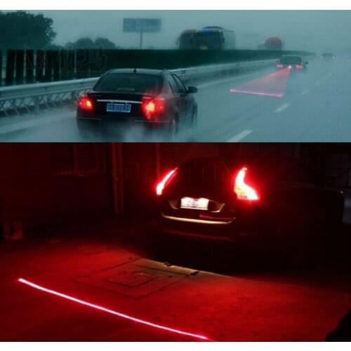Anti Collision Rear-end Car & Motorcycles Laser Tail Fog Light Auto Brake Parking Lamp Rearing Warning Light Car Styling