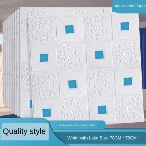 Anti Collision 3D Wall Stickers for Kids Room Decor Color sequins Wallpaper for Living Bedroom Decor Self adhesive Wall Paper