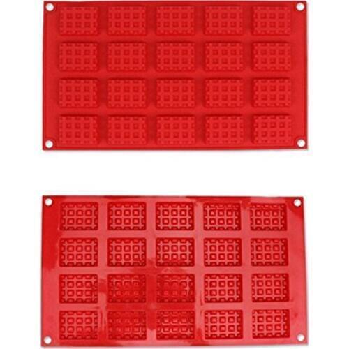 20-Cavity Rectangle Silicone baking mold Waffle Cookie Chocolate Cake Candy Gummy Moulds Baking Tools
