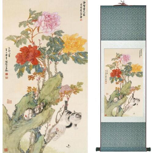 Birds on the tree Painting Home Office Decoration Chinese scroll painting birds painting birds and flower painting2018062902