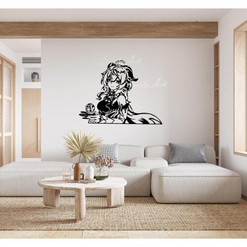 Fun Genshin Home Decoration Accessories For Baby Kids Rooms Decor Vinyl Art Decal