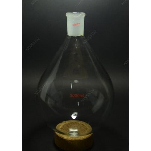 Glass Recovery Flask,Pyriform,Kjeldahl,29/42,Rotary Evaporator Bottle,2000mL