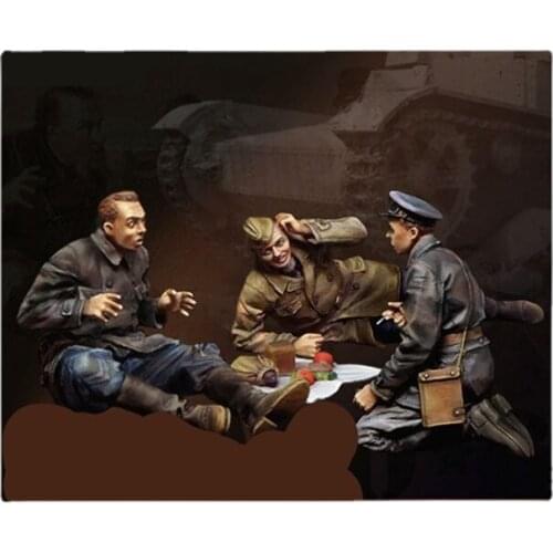 1/35 Resin Figure Model kits 3 figures Unassambled Unpainted GK kits 962