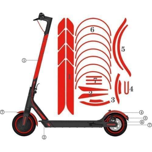Reflective Sticker for Xiaomi Mijia M365 1S PRO 2 Scooter Riding Pedal Decor Sticker Scooter Parts Accessories