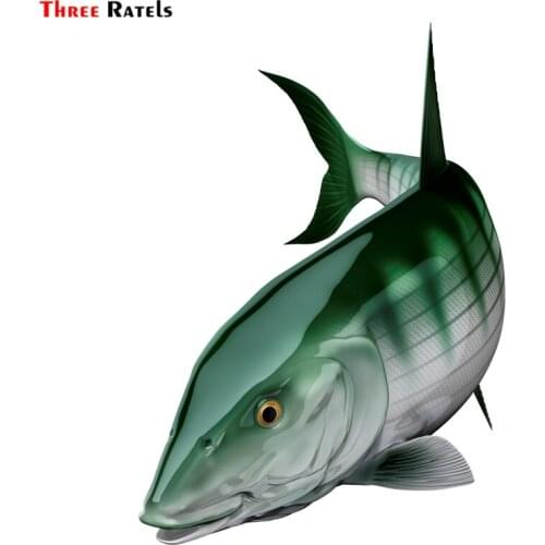 Three Ratels FTC-914 Cool Bonefish Fish Fishing Car Stickers Auto Decals 3d Car Styling Motorcycle Car Decal Accessories