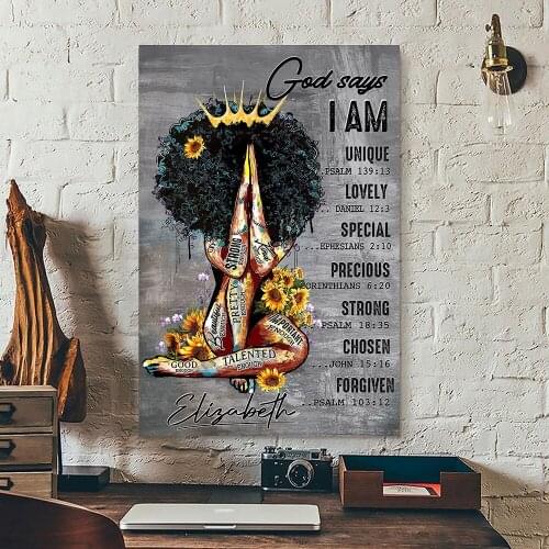 Black person Inspirational Oil Painting Poster Personalized Black person Queen Canvas Art Print Living Room Home Decor Wall Art