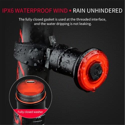Bicycle Taillights Intelligent Induction Brake Lights USB Charging Cycling Light