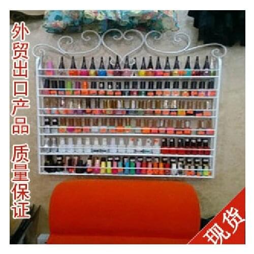 Iron nail polish rack nail oil store shelf wall shelving cosmetic cream display cabinets