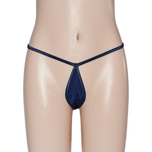 Ladies' Lingerie Low Waist Ice Silk G-String Sexy Transparent Kawaii Thin Belt Thong Micro Mini Women Erotic Panty Panties